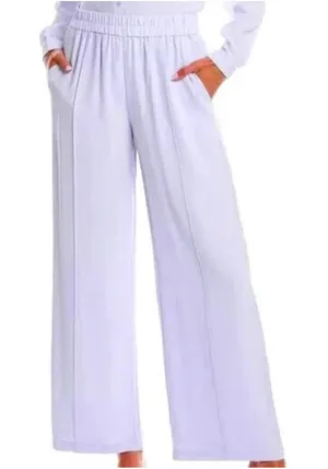 Eileen Fisher Crisp White Wide-Leg Elastic Waist Pants thumbnail 1