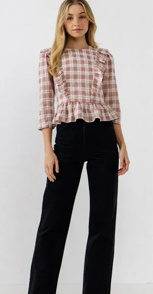 English Factory Plaid Top thumbnail 2