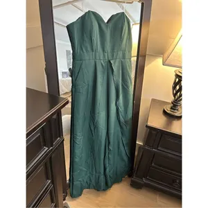 NEW Strapless Sleeveless High Split Wide Leg Jumpsuit L thumbnail 3