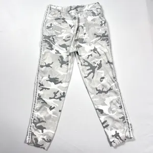 Gigi Moda Joggers Womens Made in Italy Camo‎ Rhinestone Gray White Cotton thumbnail 5