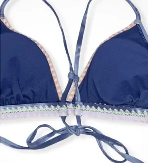Xhilaration Light Blue Crochet Trim Tie-Dye Bikini Set thumbnail 4