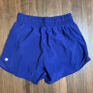 Lululemon Hotty Hot High-Rise Lined Short 4"Larkspur Blue Running Size 4 thumbnail 3
