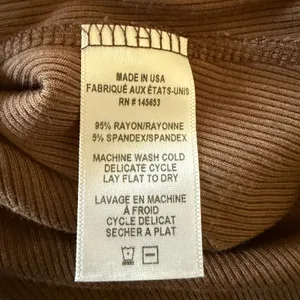 Betro Simone | Cash Brown ribbed Button Henley style Bodysuit | Extra Small thumbnail 5