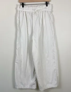 American Eagle High-Waisted Paperbag Wide Leg Pants White Women’s Size Large thumbnail 8