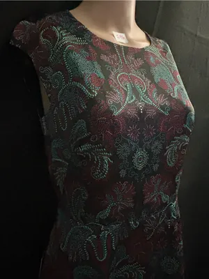The Limited Black & Plum Brocade Fit-&-Flare Dress SZ 2 NWT thumbnail 5
