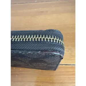 Coach Peyton Accordion Zip Around Wallet‎ Brown READ thumbnail 10