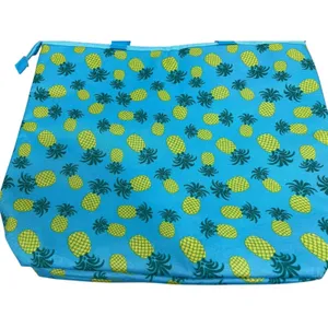 Tropical Blue Pineapple Print Lunch Tote Bag Beach Pool Travel Insulated Bag thumbnail 2