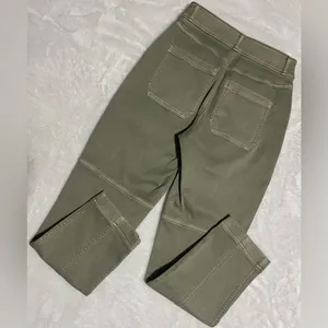 SPANX Stretch Twill Straight Leg Pants Olive Oil Green Size XS thumbnail 7