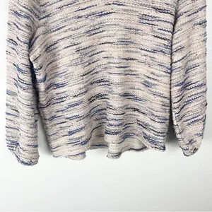 MADEWELL Rainbow Jacquard V-Neck Long Sleeves Sweater Size Large Preppy Casual thumbnail 8
