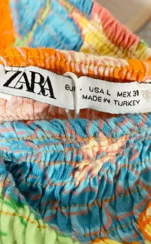NEW ZARA Floral Print Halter Top Size Large thumbnail 4