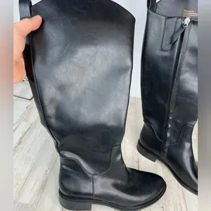 Nordstrom Rack Women's Black Meadow Riding Boots Size 6M Zip Up thumbnail 2