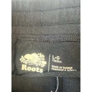 Roots Womens Black Slim Fit Zippered Pocket Jogger Sweatpants Size Large L 1134 thumbnail 4