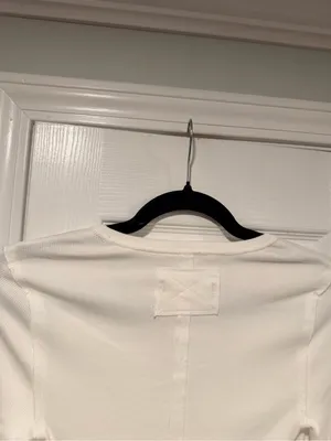 NWOT We The Free Size XS White Ribbed V-Neck Long Sleeve Stretch Top Free People thumbnail 8