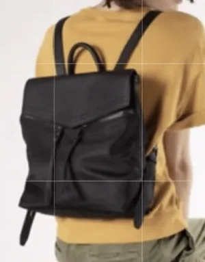 Botkier New York Black Nylon/Faux Pebbled Leather Backpack thumbnail 2