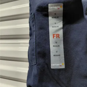 Carhartt Womens FR Rugged Flex Work Pants Size 12 Navy Flame Resistant Utility thumbnail 3