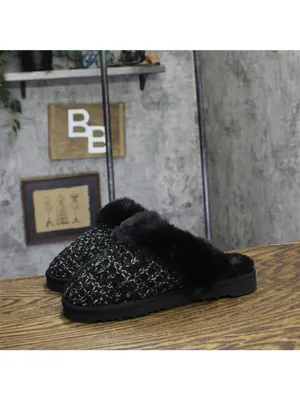 NWT Style & Co Rayaa Quilted Faux Fur Slippers 10021612600 Black Beauty 5M thumbnail 10