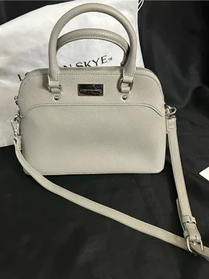 London Skye Women’s Light Grey Satchel Handbag Purse NWT thumbnail 6