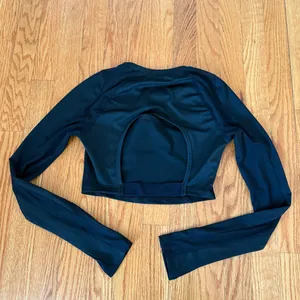 Gym Top T-shirt Crop Top Blouse Cover Up Tee Long Sleeve Sport Tee Slim Fit Top thumbnail 7