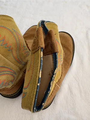 Ariat women's size 9.5 B cowboy boots fatbaby Blue Tan Western rodeo thumbnail 8