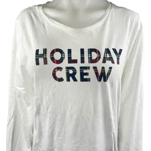 J.Crew White Red Holiday Crew Plaid Flannel Long Sleeve Sleepwear Pajamas Set M thumbnail 3