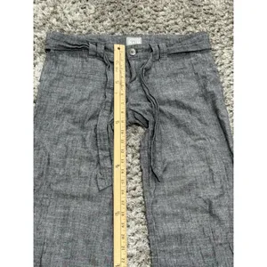 Converse One Star Women’s Gray Wide Leg Pants Cotton Belted Low Rise Size 4 thumbnail 9