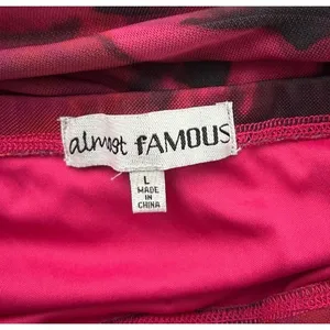 Almost Famous Women Large Ruched Red Midi Skirt Aesthetic Ruffles Lightweight‎ thumbnail 4
