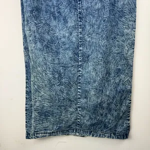 Judy Blue Denim Midi Maxi Skirt Sz 1XL Acid Wash Stretch High Slit A Line thumbnail 14