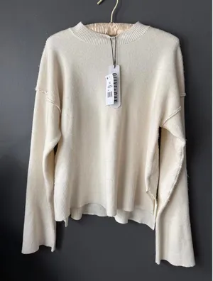 OLIVE+OAK Natural Pearl Knit Sweater Size S thumbnail 1