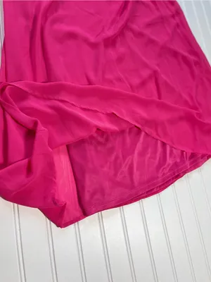 Lush Fuchsia Pink Pleated Halter Swing Dress‎ | Large | Y2K Barbiecore thumbnail 5