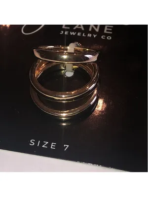 Size 7 Jasmine Lane Gold Tone Ring Triple Stack Set thumbnail 2