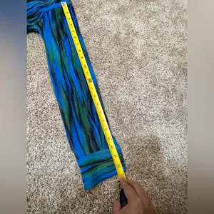 Vibrant Blue and Green Long Shirt Size M thumbnail 2