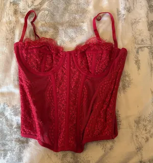 Out From Under Urban Outfitters Red Corset Small thumbnail 1