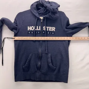 Hollister Fleece Lined‎ Hoodie Blue Large thumbnail 16