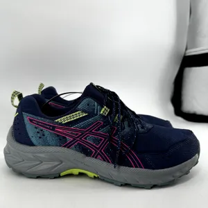 Asics Gel Venture 9 Trail Running Shoes Mesh Low Top Deep Ocean Blue Hot Pink 9 thumbnail 3