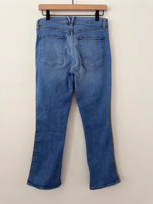 Veronica Beard Carolyn Baby Boot High Rise Tuxedo Stripe Crop Jeans 29/8 thumbnail 7