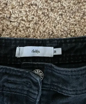 Adika Wide Leg Black Jeans thumbnail 5