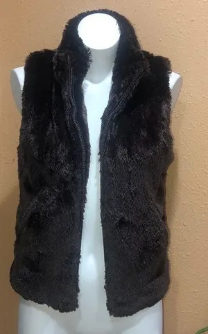 Cejon brown faux fur vest thumbnail 1