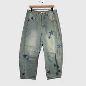 Talulah Womens Jeans Blue Denim Star Walk Barrel Baggy Loose High Rise Size L thumbnail 2