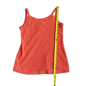 Old Navy Women’s Size S Fitted Ribbed Tank Top Sunset Orange Cami Layering Basic thumbnail 6