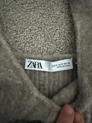 ZARA Brown Sweater Tank Top thumbnail 3