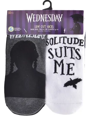 Wednesday Addams Socks Womens 10 Pack Low Cut Shoe Size 4-10 NWT MGM Netflix New thumbnail 3