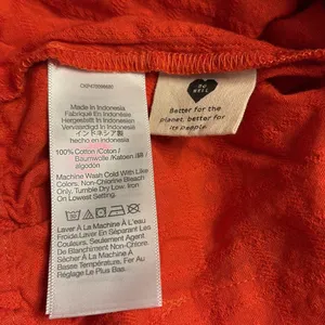 Madewell women’s Swiss Dot Babydoll Pajama Shorts orange Size XXS thumbnail 7