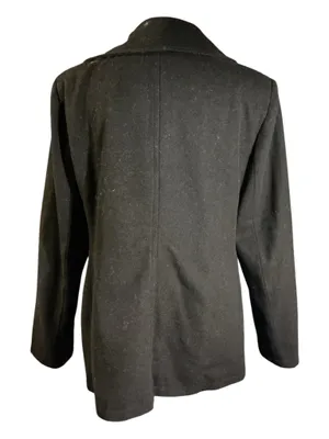 New York & Company Black Double-Breasted Peacoat – Women's Size L thumbnail 2