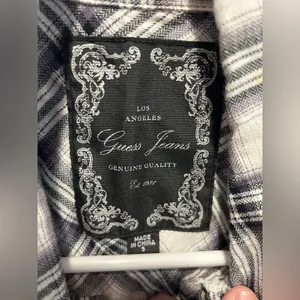Guess Short Sleeve Snap Button Down Plaid Shirt thumbnail 4