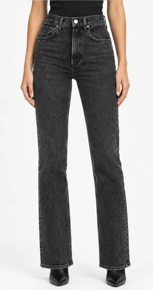 AGOLDE 90's Pinch Waist Jeans, Black Tea, 23” thumbnail 1