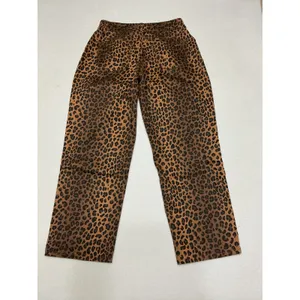 Flamingals Leopard Print Jeans Womens Wide Leg High Rise Stretch Pants NWT S thumbnail 2