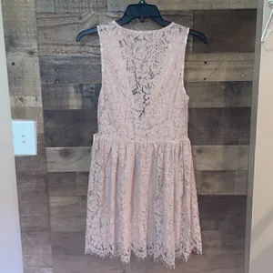 Tobi Blush Lace Overlay Sleeveless Plunging Neckline Mini Dress, NWT thumbnail 10