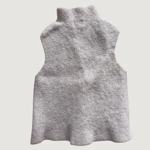 1466 | Wilfred Aritzia 100% Wool Mock‎ Neck Sweater Vest Grey Womens M thumbnail 2