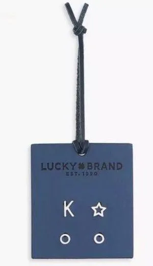 Silver K Earring Set NWT thumbnail 1