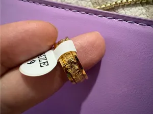 18k Gold-Tone plated Textured Dome Ring - Women's Jewelry thumbnail 4